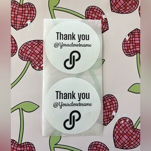 100 -Custom Made Thank you Closet name Posh logo Stickers 2”
